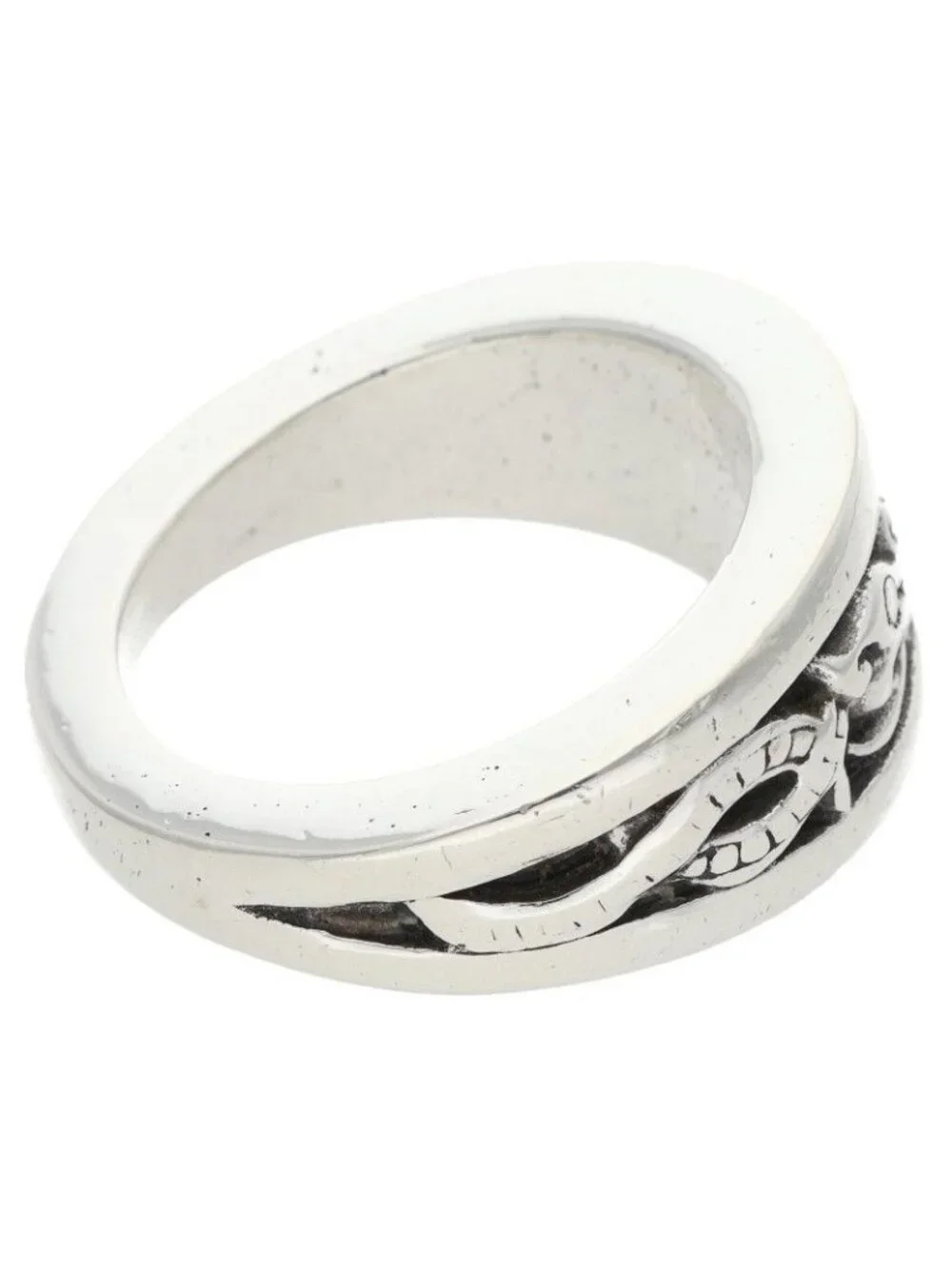 Chrome Hearts Narrow Celtic Band Silver Ring